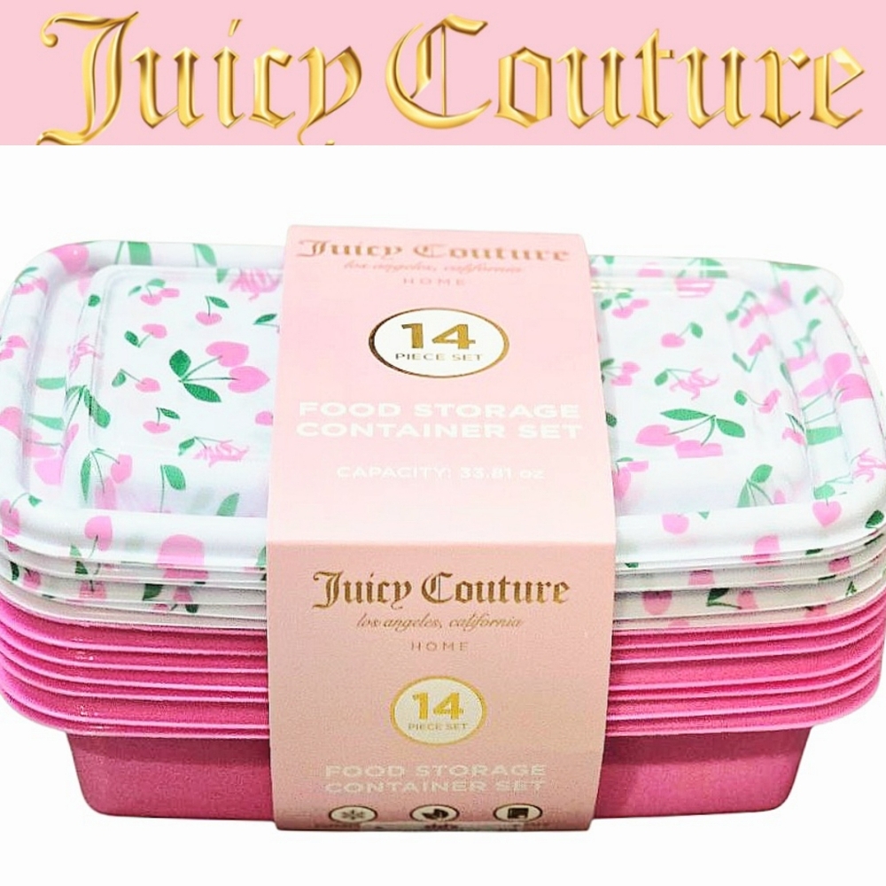 Juicy Couture Home Heart Cherries 14-Piece Food Storage Set
